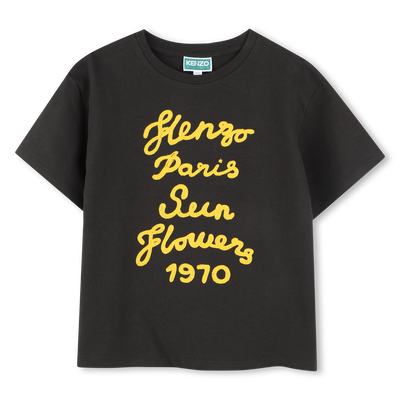 T-shirt ricamata in cotone KENZO KIDS RAGAZZO