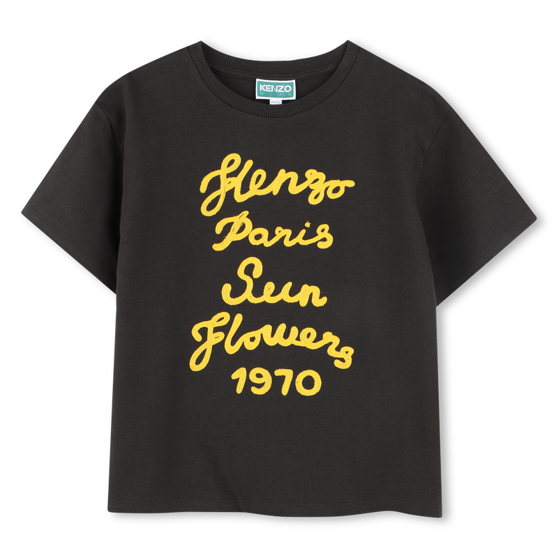 T-shirt ricamata in cotone KENZO KIDS 
                        RAGAZZO