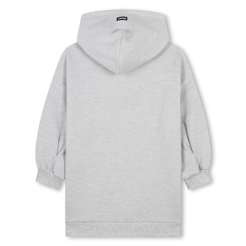 Abito logato con cappuccio DKNY 
                        BAMBINA