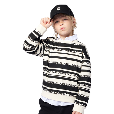 Cappello regolabile in cotone KARL LAGERFELD KIDS RAGAZZO