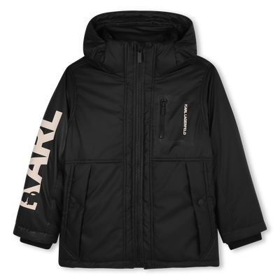 Parka con cappuccio KARL LAGERFELD KIDS RAGAZZO
