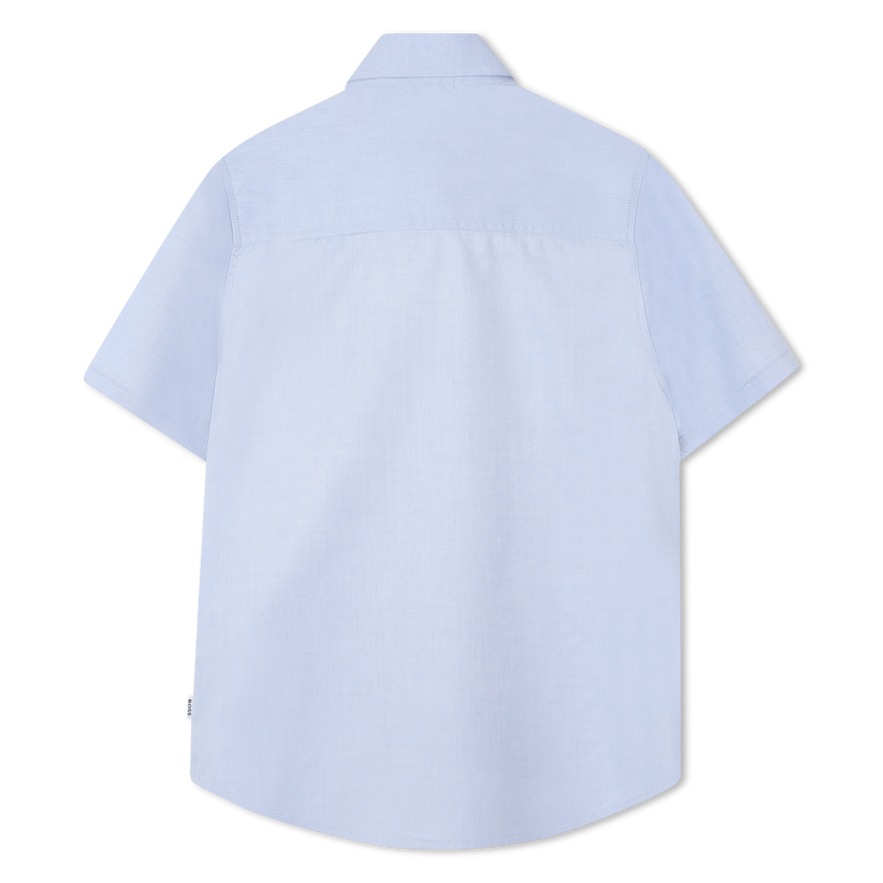 Camicia in cotone tinta unita BOSS 
                        RAGAZZO