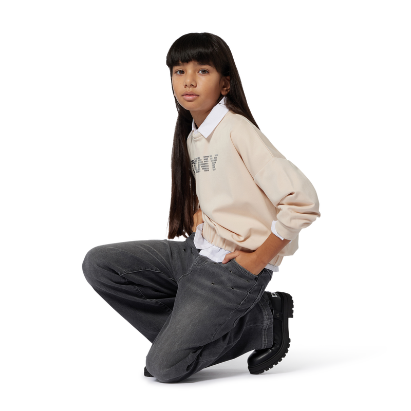 Camicia in popeline di cotone DKNY 
                        BAMBINA