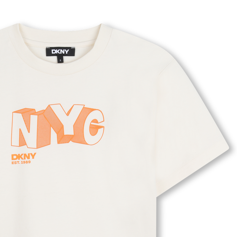 T-SHIRT A MANICHE CORTE DKNY 
                        RAGAZZO