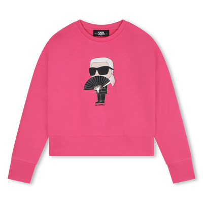 Felpa stampata con strass KARL LAGERFELD KIDS BAMBINA