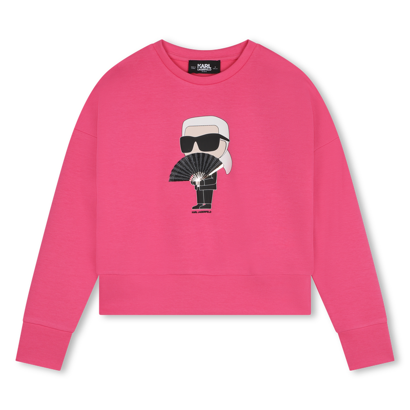 Felpa stampata con strass KARL LAGERFELD KIDS 
                        BAMBINA