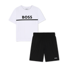 Set t-shirt e pantaloni corti, BIANCO, hi-res