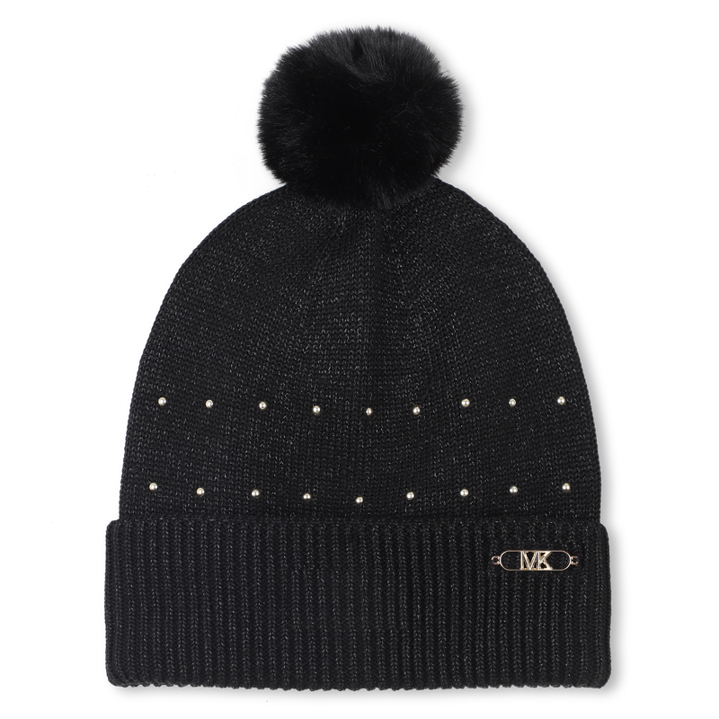Cappello lavorato a maglia con pompon MICHAEL KORS 
                        BAMBINA