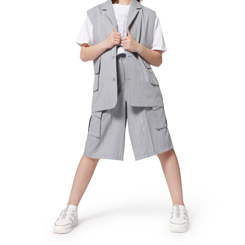 Giacca senza maniche a righe DKNY 
                        BAMBINA