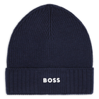 Cappello lavorato a maglia con logo, MARINE, hi-res