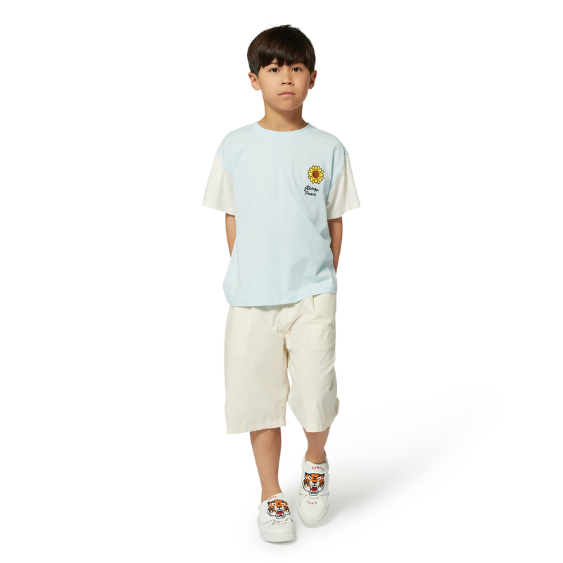 Bermuda tinta unita in cotone KENZO KIDS 
                        RAGAZZO