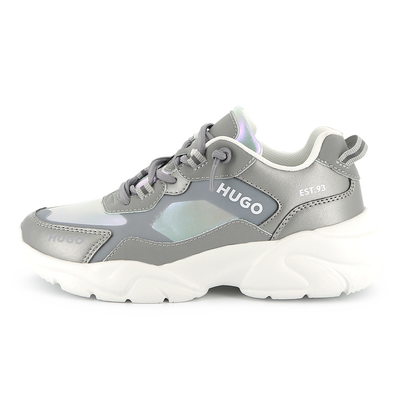 Sneakers stringate bimateriali HUGO BAMBINA