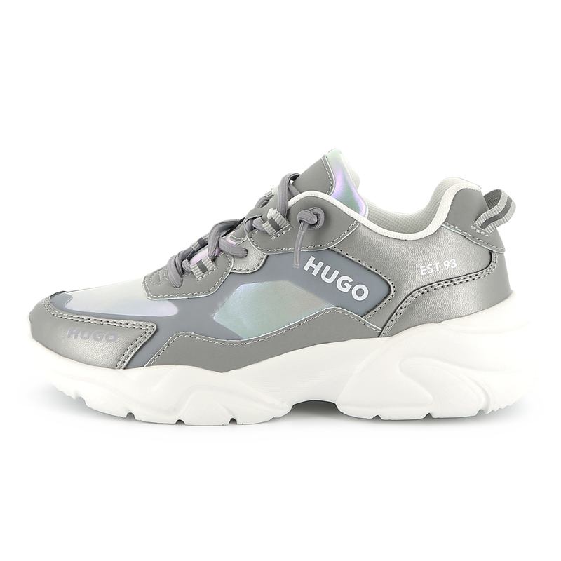 Sneakers stringate bimateriali HUGO 
                        BAMBINA