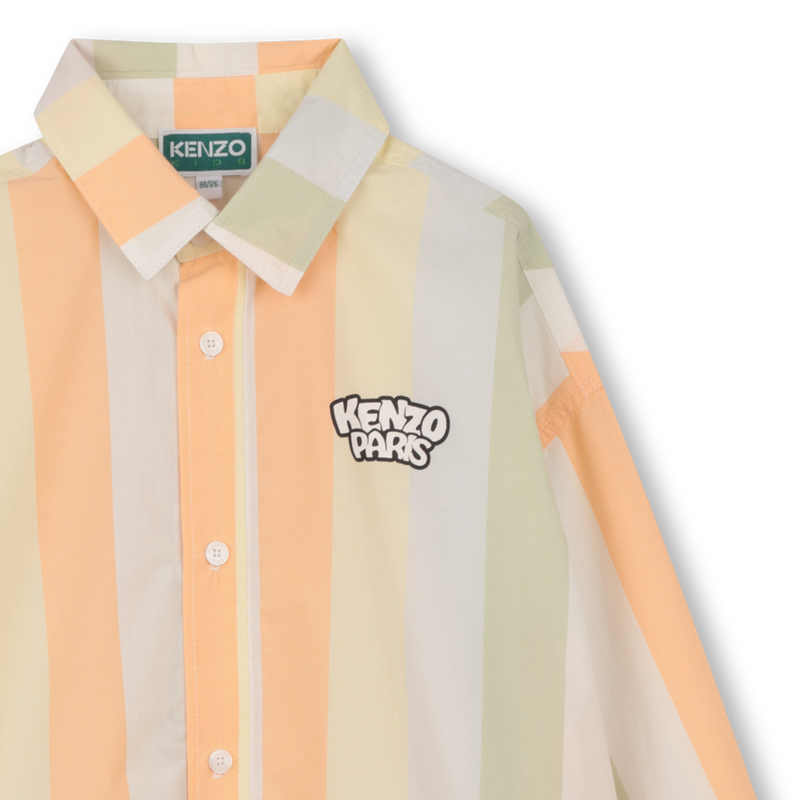 Camicia a righe a maniche lunghe KENZO KIDS 
                        RAGAZZO