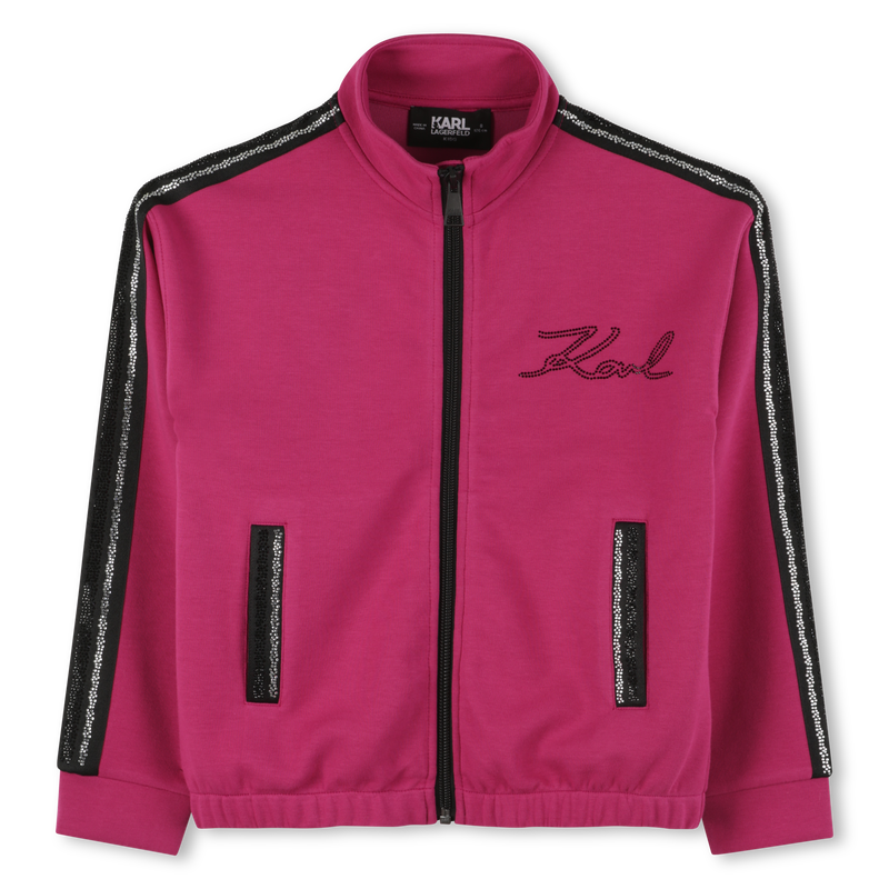 Cardigan in doppia jersey KARL LAGERFELD KIDS 
                        BAMBINA