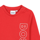 T-shirt cotone logo verticale BOSS 
                    RAGAZZO