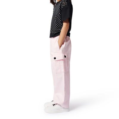 Top in cotone con strass MARC JACOBS BAMBINA
