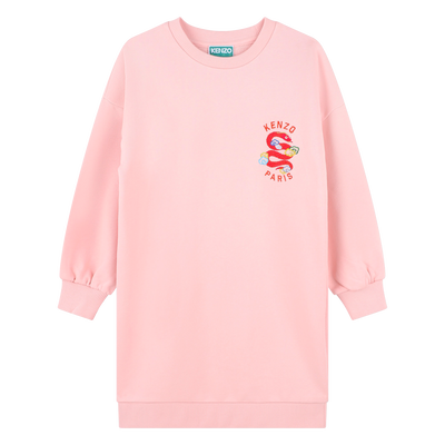 Abito dritto con ricamo KENZO KIDS BAMBINA