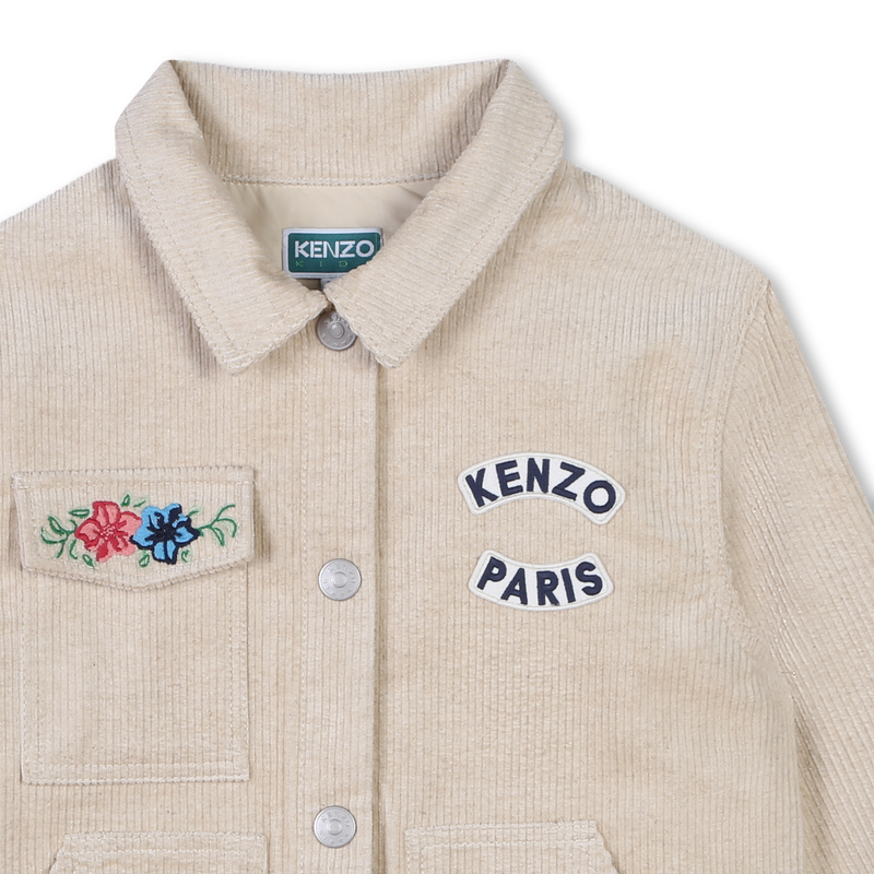 Velvet Press-Stud Jacket KENZO KIDS 
                        BAMBINA