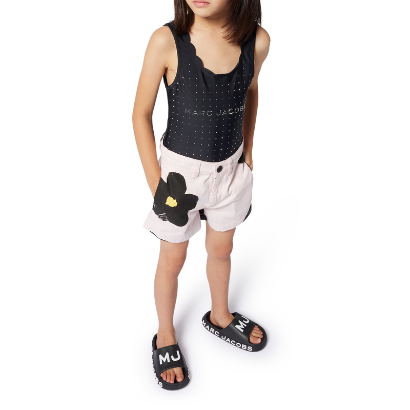 Shorts stampati in cotone MARC JACOBS 
                        BAMBINA