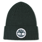 Cappello badge lavorato a maglia con logo, VERDE SCURO, hi-res