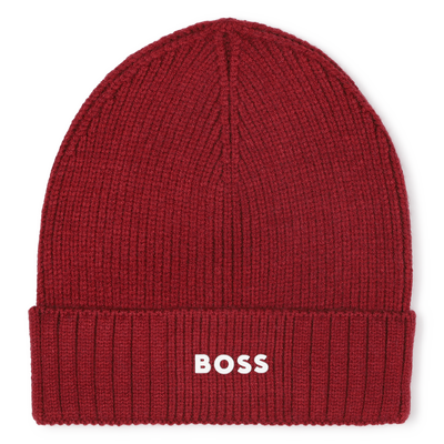 Cappello lavorato a maglia con logo BOSS RAGAZZO