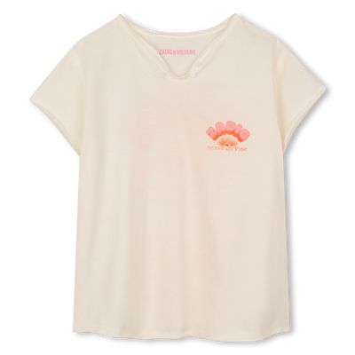 T-SHIRT A MANICHE CORTE ZADIG & VOLTAIRE BAMBINA