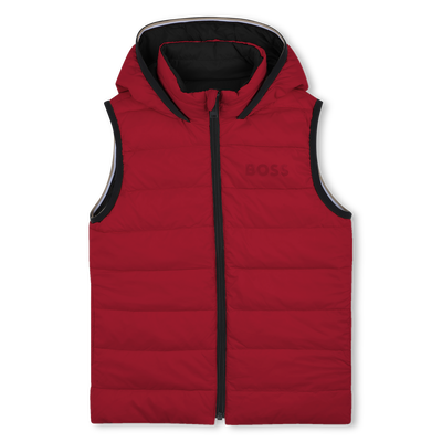 Piumino con cappuccio effetto flan BOSS RAGAZZO