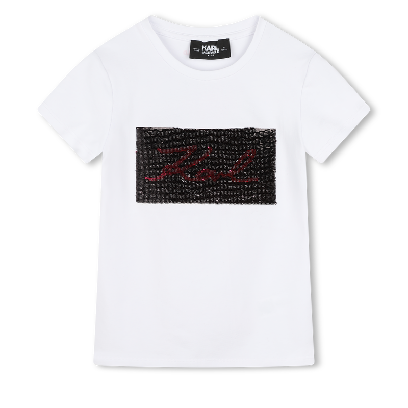 T-shirt paillettes reversibili KARL LAGERFELD KIDS 
                        BAMBINA