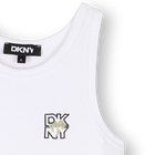 Vestito canottiera in cotone DKNY 
                    BAMBINA