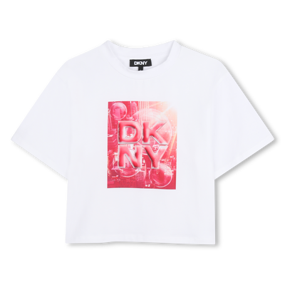 T-SHIRT A MANICHE CORTE DKNY BAMBINA