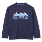 T-shirt in jersey a maniche lunghe, MARINE, hi-res