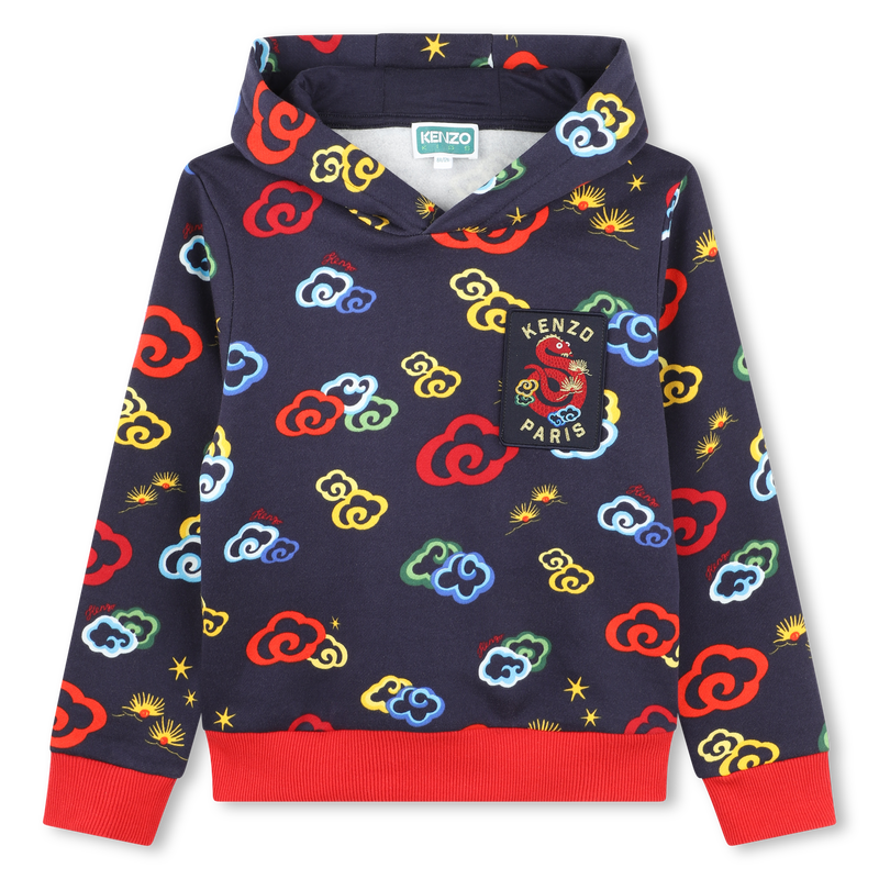Felpa con cappuccio stampato KENZO KIDS 
                        UNISEX