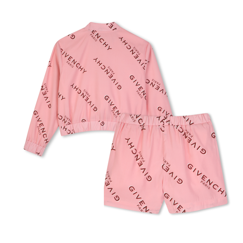 Completo cardigan e pantaloni corti GIVENCHY 
                        BAMBINA