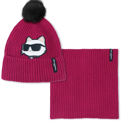 Set cappello + scaldacollo KARL LAGERFELD KIDS BAMBINA