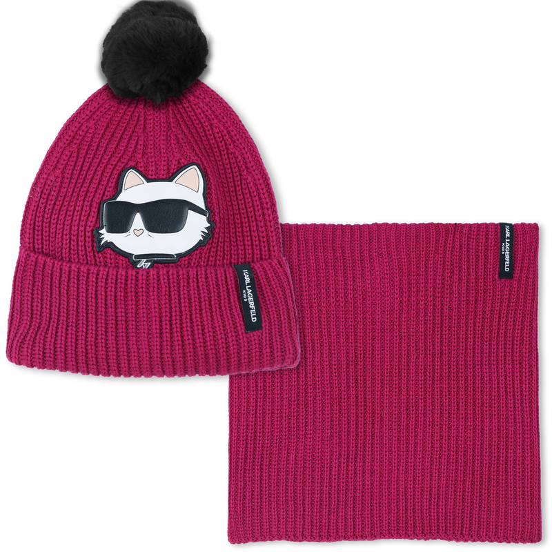 Set cappello + scaldacollo KARL LAGERFELD KIDS 
                        BAMBINA