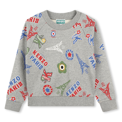 Felpa con stampa KENZO KIDS RAGAZZO