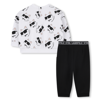 Set felpa e pantaloni KARL LAGERFELD KIDS BAMBINA