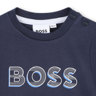 T-shirt con stampa logo BOSS 
                    RAGAZZO