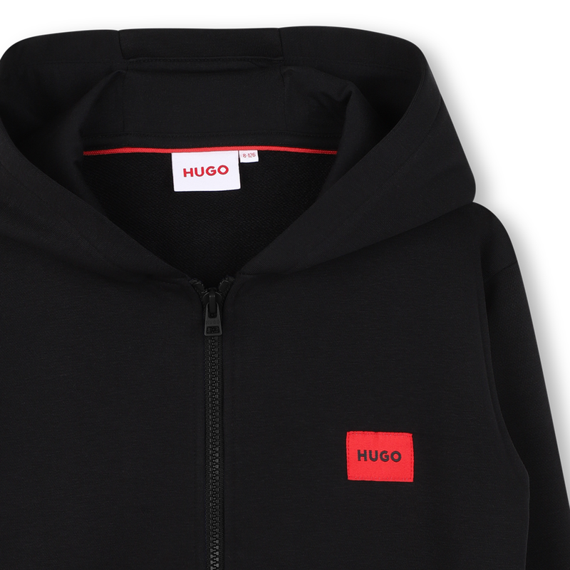 FELPA CON CAPPUCCIO E ZIP HUGO 
                        RAGAZZO