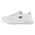 Sneakers con lacci e badge, BIANCO, hi-res