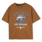 T-shirt a maniche corte, MARRONE, hi-res