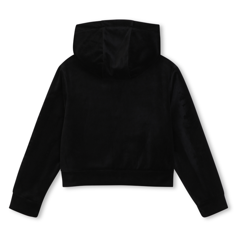 Cardigan con cappuccio in velluto SONIA RYKIEL 
                        BAMBINA