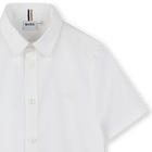Camicia in cotone tinta unita BOSS 
                    RAGAZZO