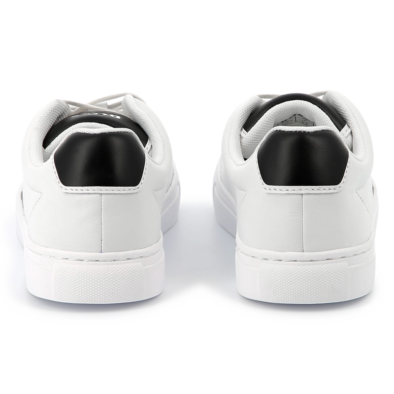 Sneakers stringate in pelle