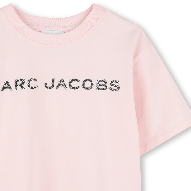 T-shirt in cotone con strass MARC JACOBS 
                        BAMBINA