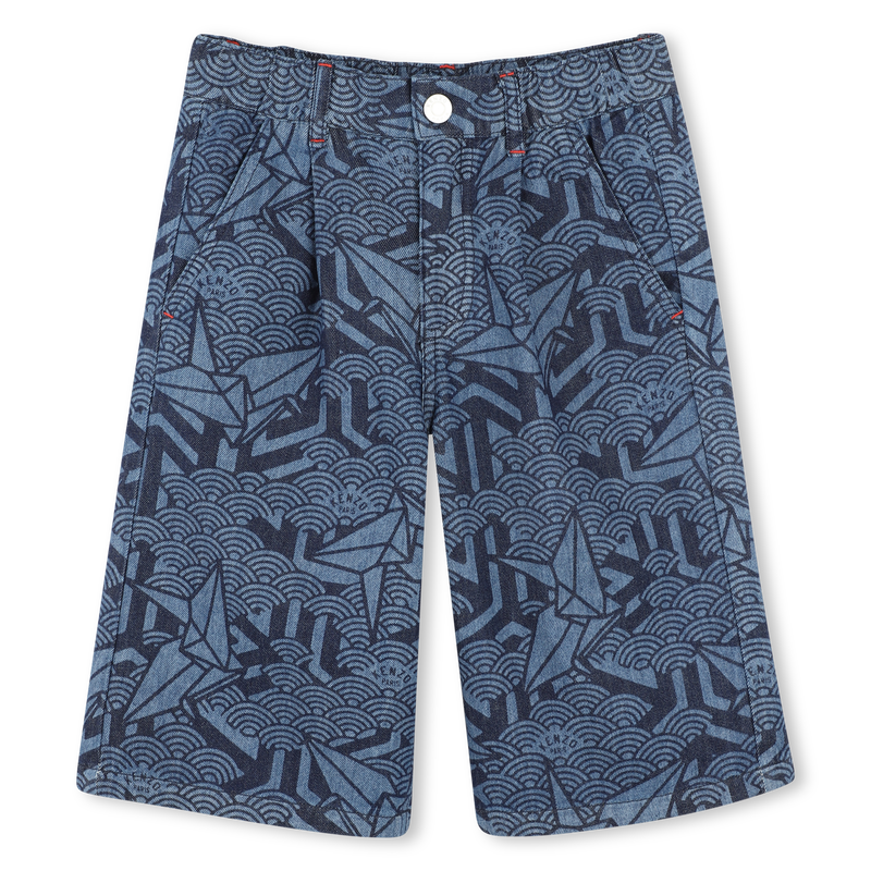 Bermuda in denim stampato KENZO KIDS 
                        RAGAZZO