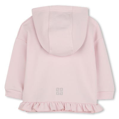 Cardigan con zip e cappuccio GIVENCHY BAMBINA