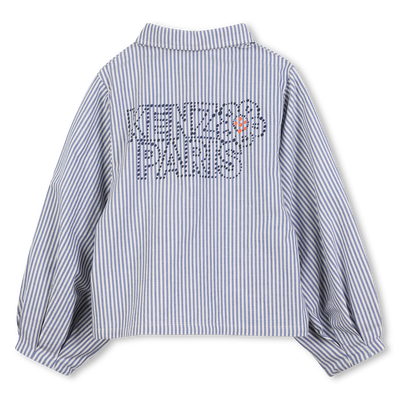 Blusa in cotone a righe KENZO KIDS BAMBINA