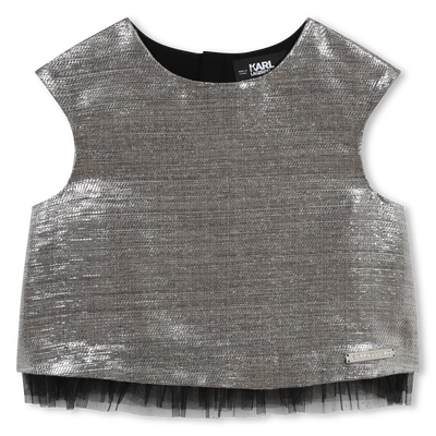 Top senza maniche con zip KARL LAGERFELD KIDS BAMBINA